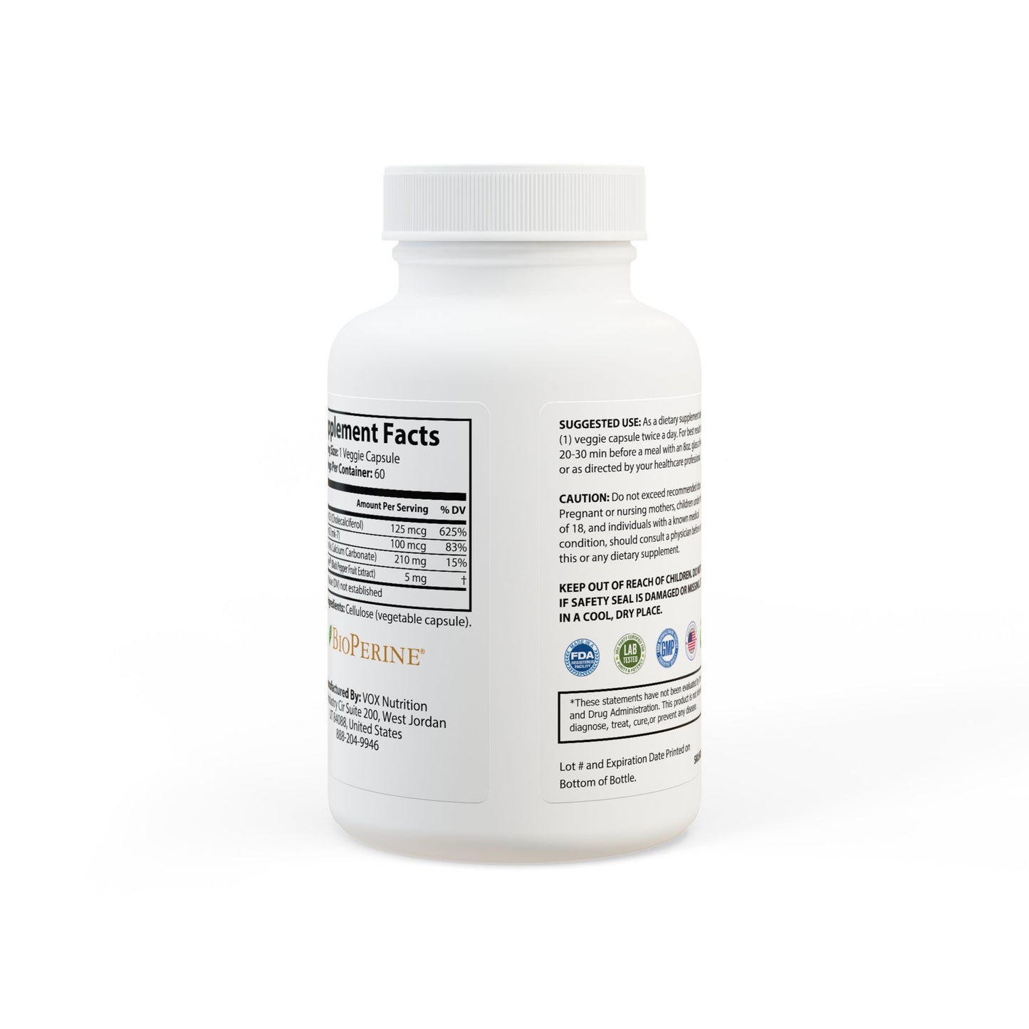 Sunshine Vitamin D3 + K2 Supplement